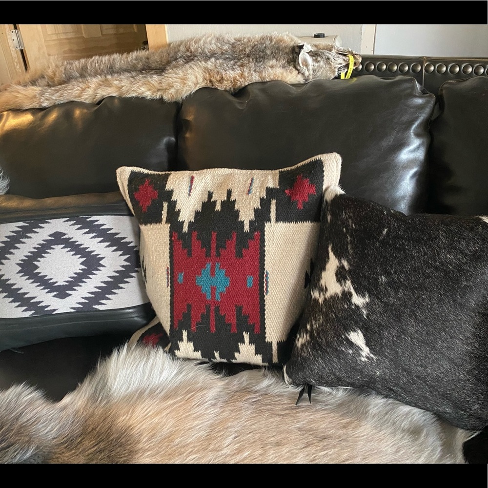 Pendleton & cowhide pillows custom made